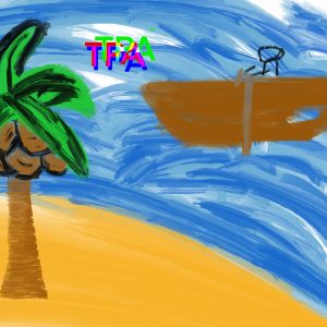 Boat by the tree