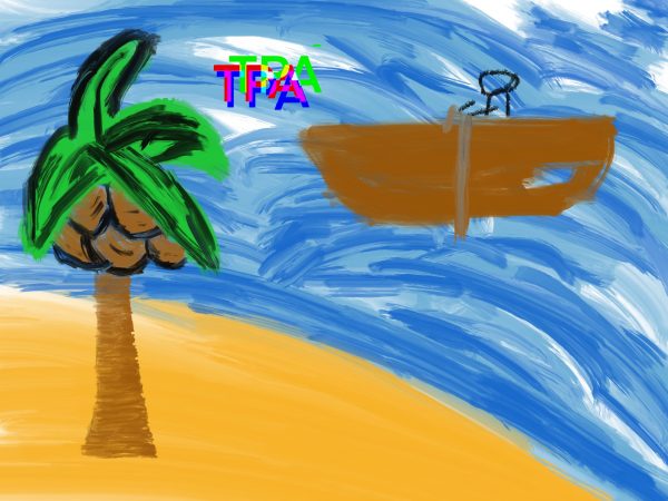 Boat by the tree