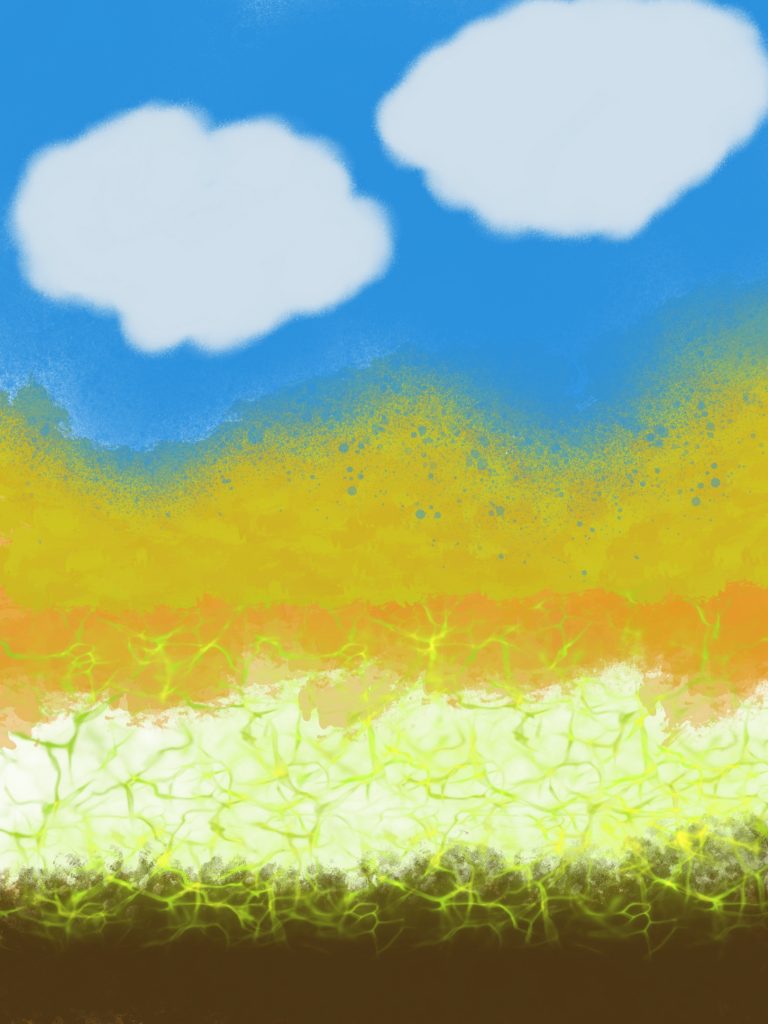 Blue bright sky
