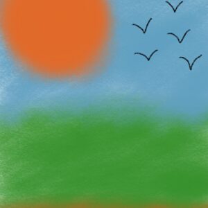 Bright blue sky