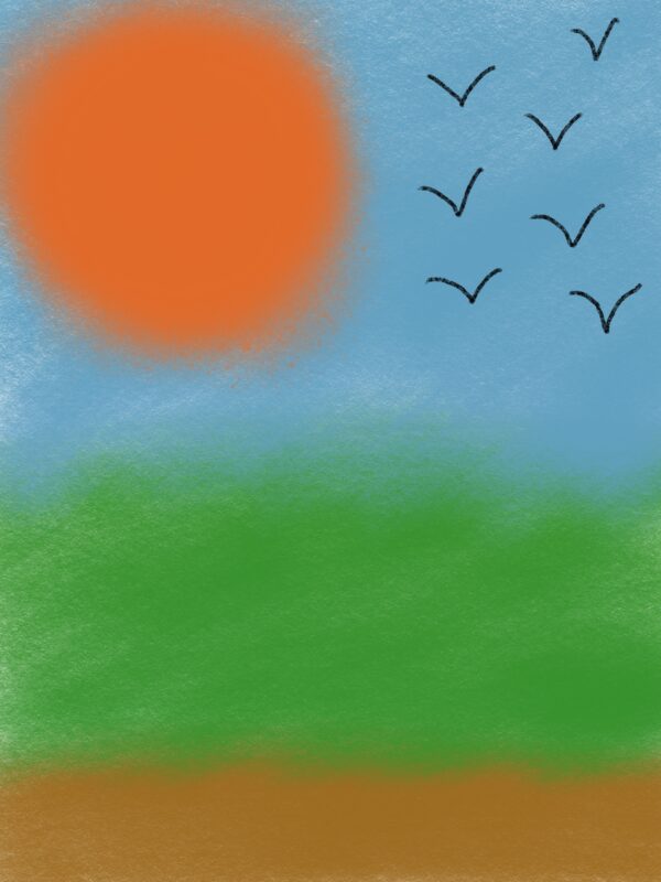 Bright blue sky