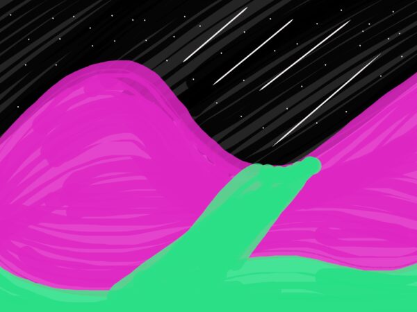 River down stream abstract