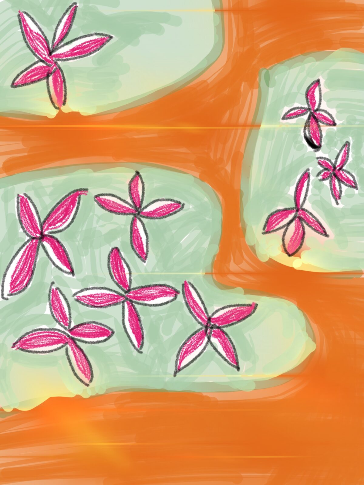Flowers on land