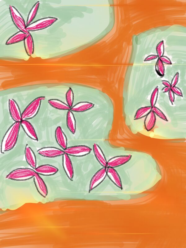 Flowers on land