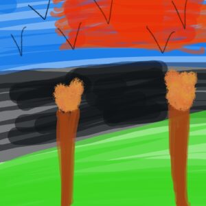 Burning torch