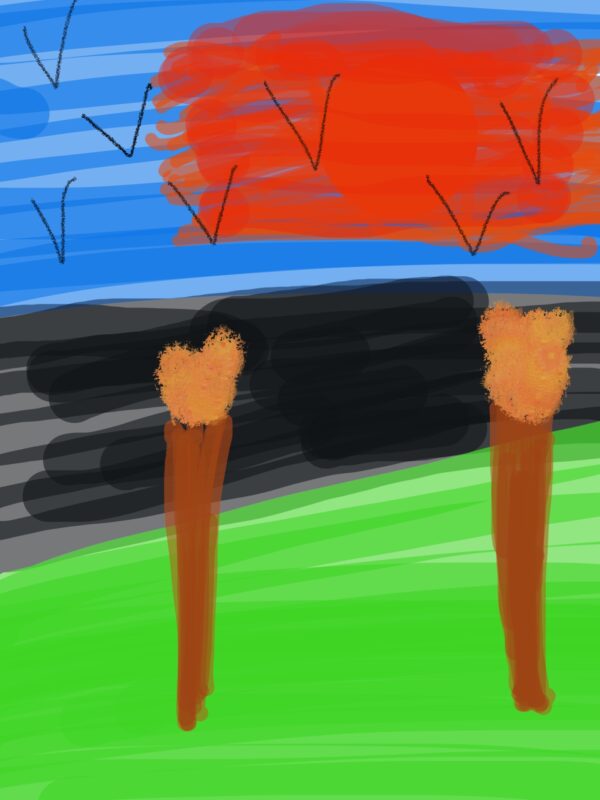 Burning torch