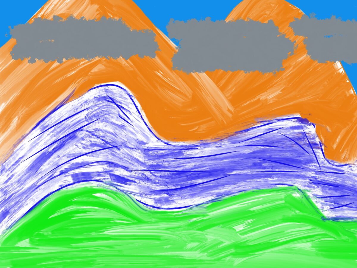 The river below these hills