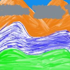 The river below these hills