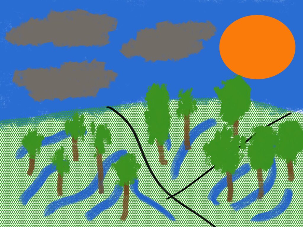 rivers in the hills