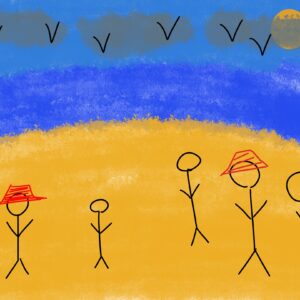 people on the beach