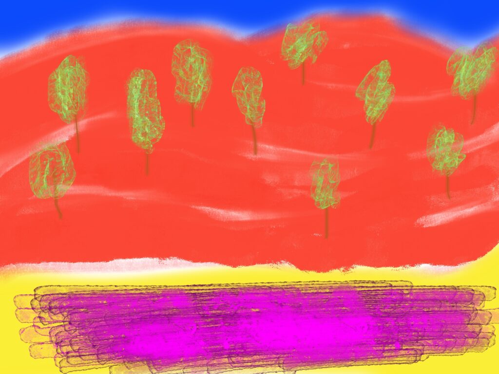 red mountains
