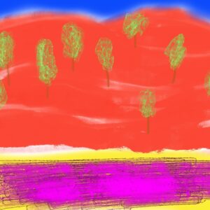 red mountains