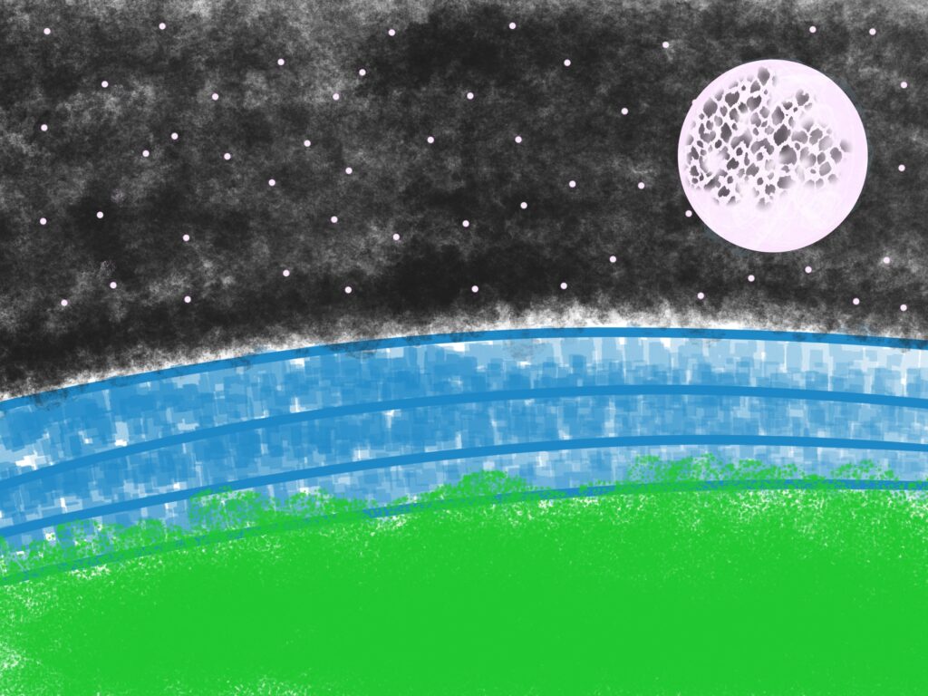 Cartoon moonlight