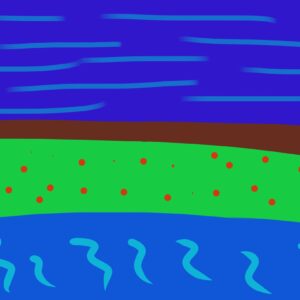 River by the grass