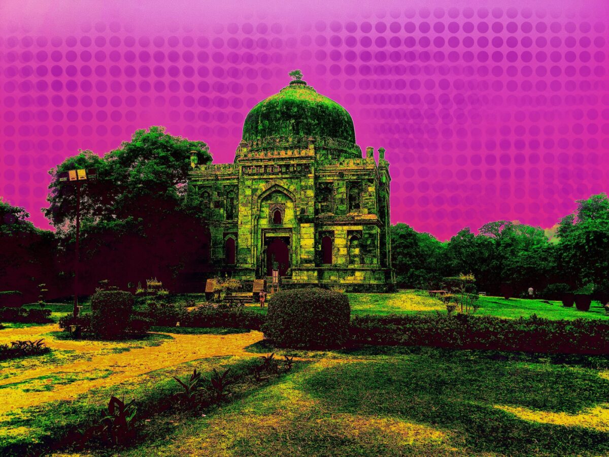 Fort of vivid sky