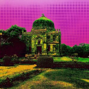 Fort of vivid sky