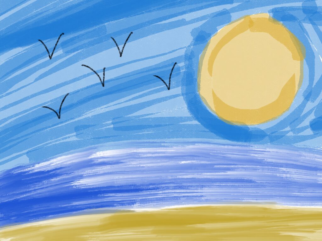 The beach