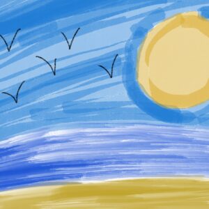 The beach
