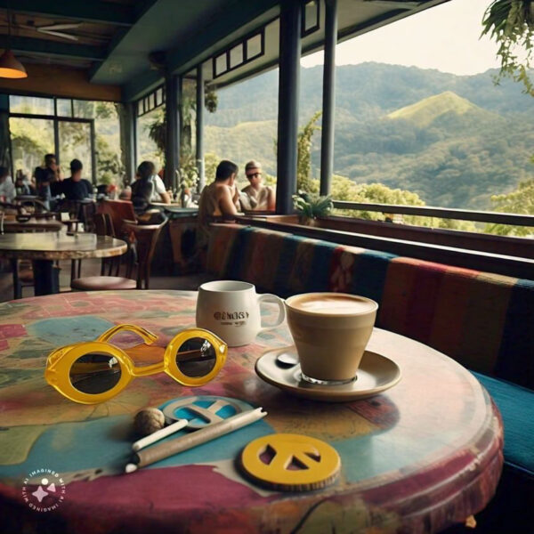 Jay in a cafe