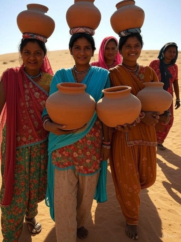 Folk in sand