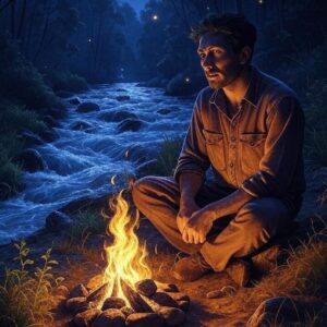 Fire near the river